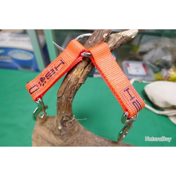 coupleur TEXTILE PLAT ORANGE 20cm x 25 x 2.5mm