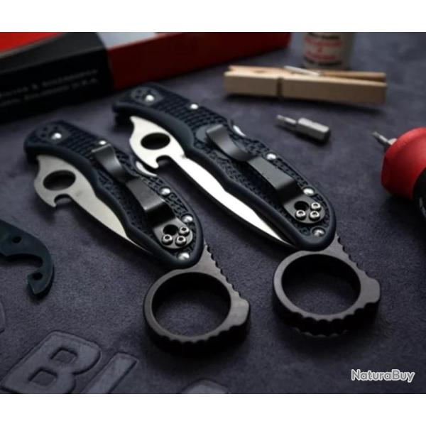 Anneau type karambit pour spyderco backspacer