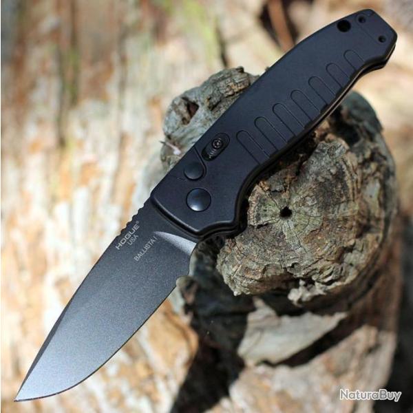 Couteau Automatique Hogue Ballista I AUTO Lame Drop Point 154CM Manche Alum Button Lock USA HO64130