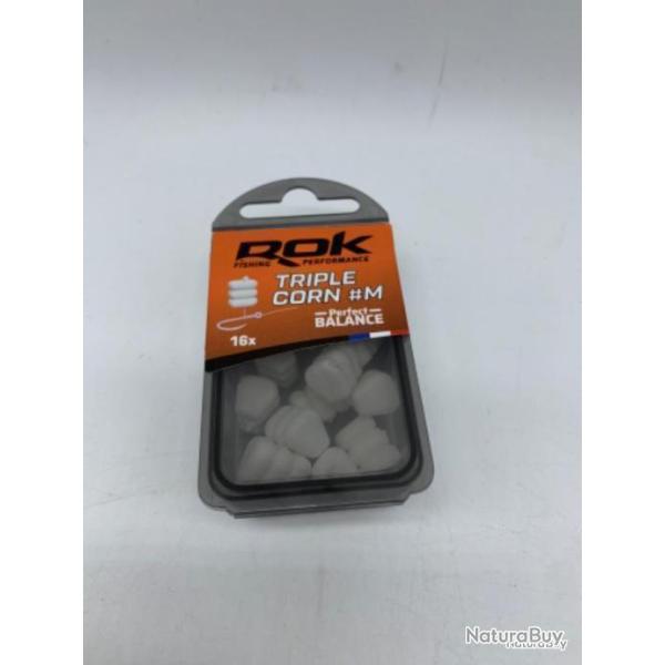 Ma�s artificiel Rok Fishing triple corn #M 16 blanc