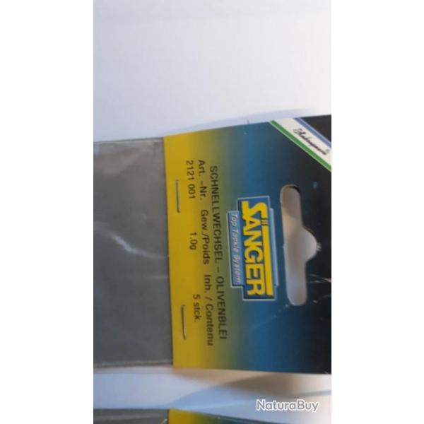 Olivettes genre plomb CATHERINE de 1grs marque SANGER