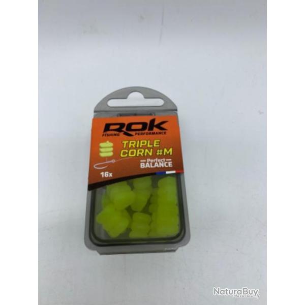Ma�s artificiel Rok Fishing triple corn #M 16 jaune