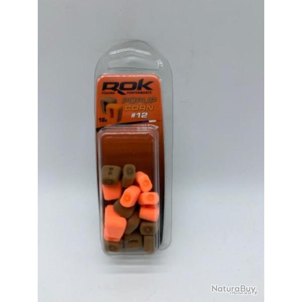 Ma�s artificiel Rok Fishing triple corn pop up #12 16 marron et orange