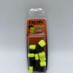 Ma&iuml;s artificiel Rok Fishing triple corn pop up #12 16 jaune et noir