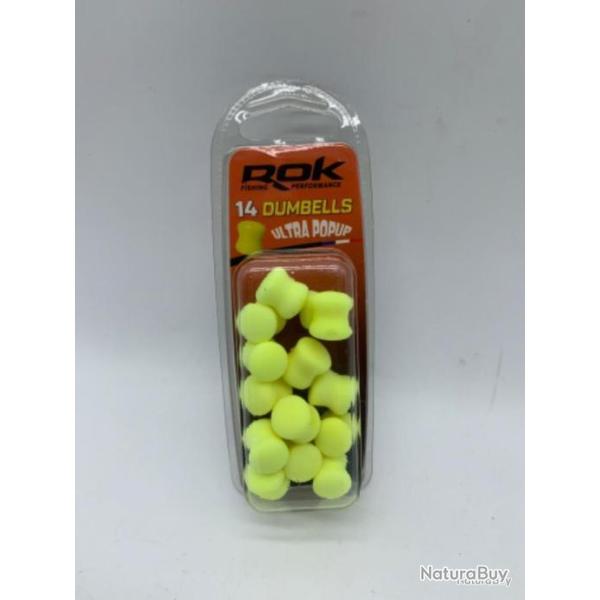 Dumbells pop up Rok Fishing 14 jaune