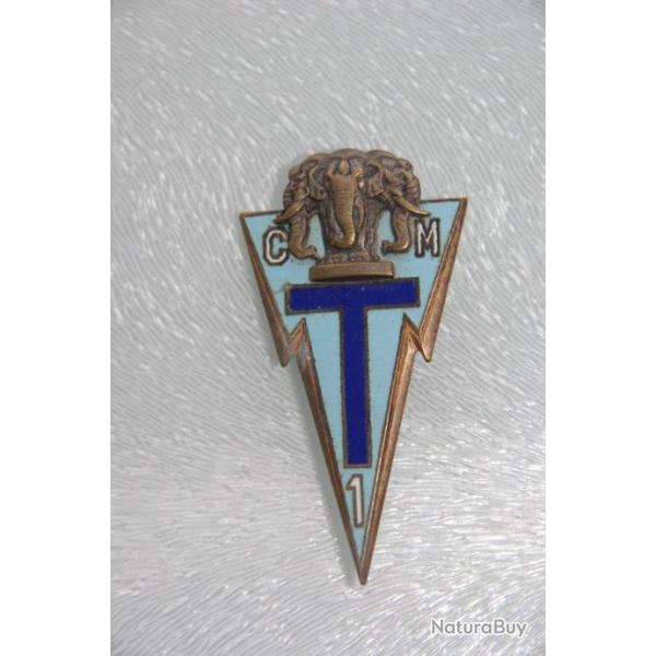 INSIGNE GUERRE  INDOCHINE  :  1  COMPAGNIE  MIXTE  TRANSMISSION  AU  LAOS  --- D.O.M --