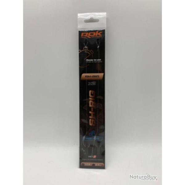 2 Bas de ligne Rok Fishing SH-RIG 4 wide gape