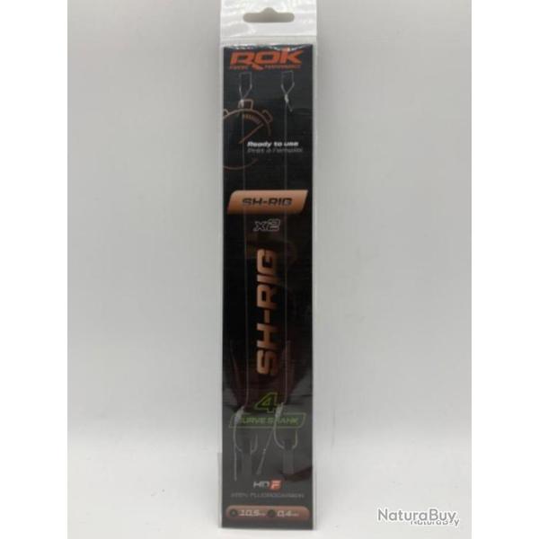 2 Bas de ligne Rok Fishing SH-RIG 4 curve shank