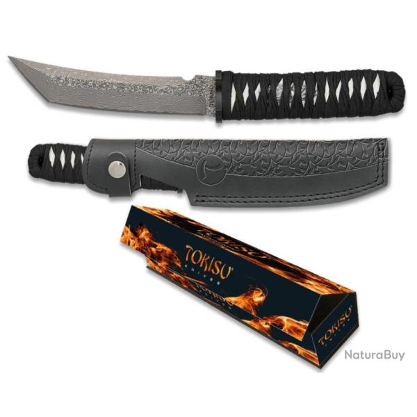 Poignard tactique lame Damass� Tanto  de 15.30 cm � TOKISU �