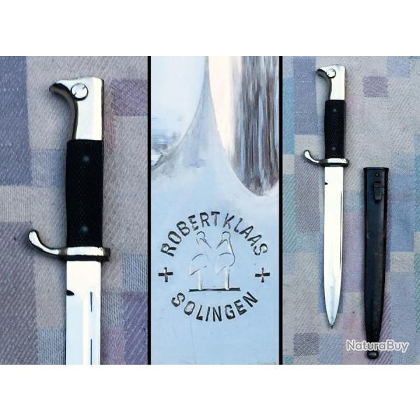 TRES BELLE ET RARE BAIONNETTE D'OFFICIER, ROBERT KLASS, WW2, PIECE ORIGINALE #6