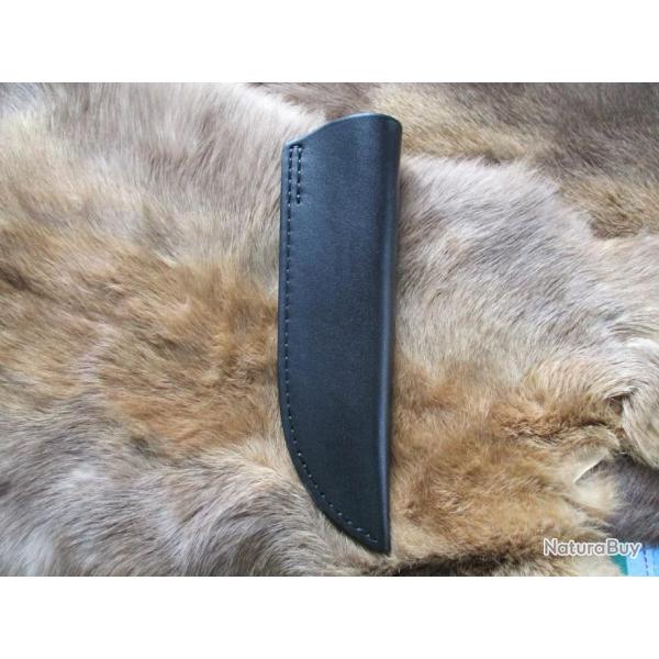 Etui en Cuir Noir sorti rapide pour Couteau fixe sans Garde, Port � Droite
