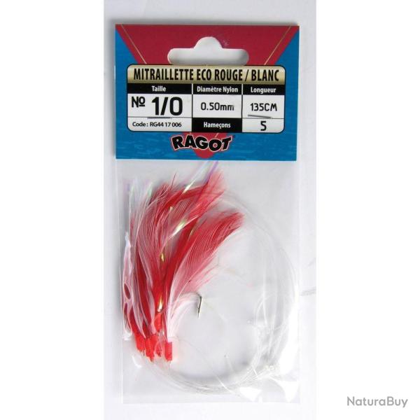 Mitraillette Eco 135cm 1/0 Rouge Blanc