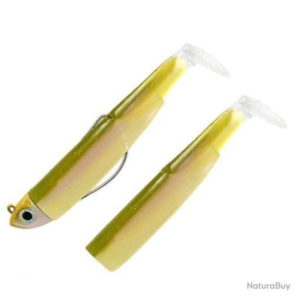 Combo Black Minnow 90 Shore - 9cm - 5g - Taille 2 - Bm 90 Wakasagi + Rech Wakasagi