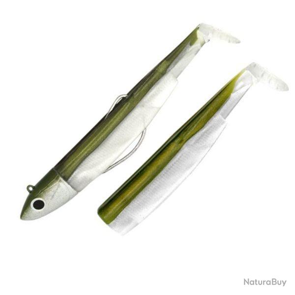 Combo Black Minnow 140 Off Shore - 14cm - 40g - Taille 4 Kaki + Rech. Kaki