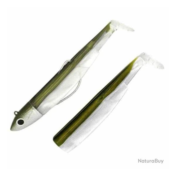 Combo Black Minnow 120 Off Shore - 12cm - 25g - Taille 3 Kaki + Rech. Kaki