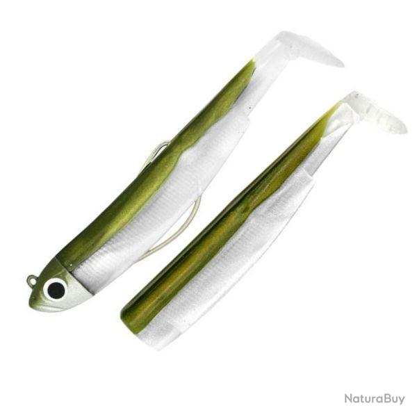 Combo Black Minnow 90 Shore - 9cm - 5g - Taille 2 - Bm 90 Kaki + Rech. Kaki