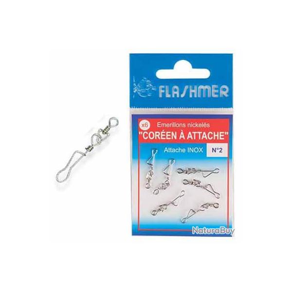Emerillon � Agrafe Flashmer Cor�en Nickel� - Taille 4 - Par 6