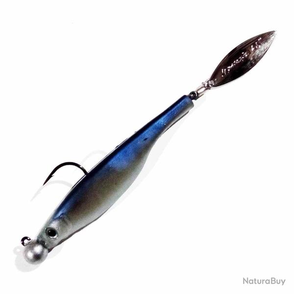 Leurre Souple Hyperlastic Dartspin Jig Head 12cm 12g - Alewife - Silver