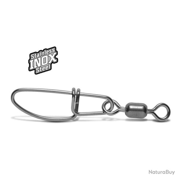 Emerillon ? Agrafe En Inox Crane Swivel + Agrafe Crosslock Taille 2 - Par 5
