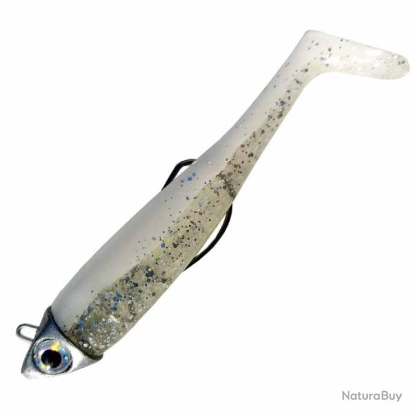 Leurre Souple Mont� Astushad 85 15g - Blanc Flash