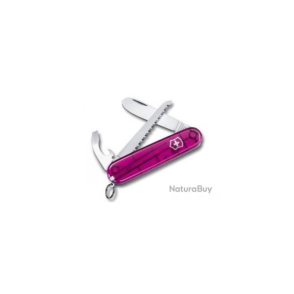 BEL3 COUTEAU SUISSE VICTORINOX "MY FIRST VICTORINOX" ROSE 9 FONCTIONS NEUF