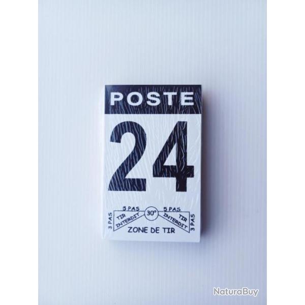 Num�ro de poste ou battue - 1 � 24 - Noir