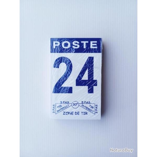 Num�ro de poste ou battue - 1 � 24 - Bleu