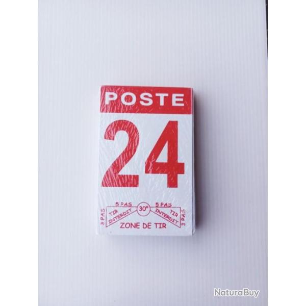 Num�ro de poste ou battue - 1 � 24 - Rouge