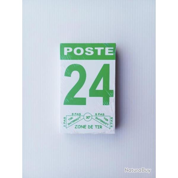Num�ro de poste ou battue - 1 � 24 - Vert