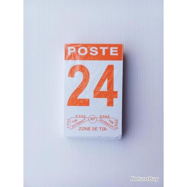 Num�ro de poste ou battue - 1 � 24 - Orange