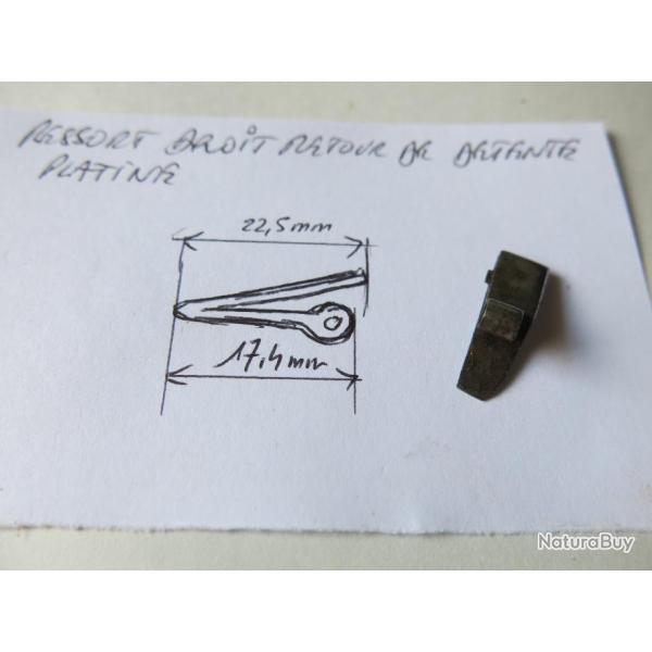 VENDU PAR CUIRASSIER11  RESSORT RETOUR DETENTE DROIT DE PLATINE  HAMMERLESS A CHIEN