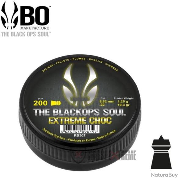 200 Plombs the Black Ops Soul Extrem Choc cal 5.5 mm