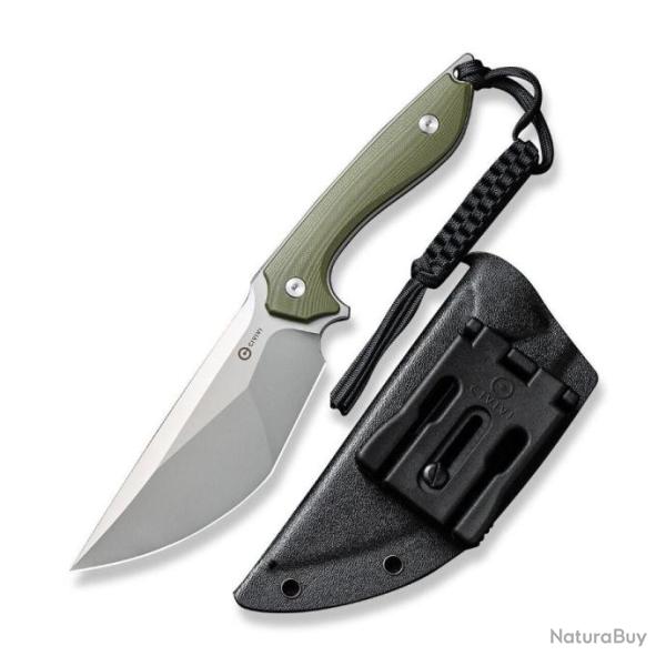 Couteau CIVIVI Concept 22 Green Lame Tanto Acier D2 Manche G10 Etui Kydex CIVC210472
