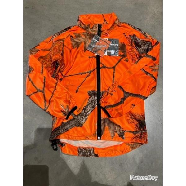 VESTE DE CHASSE ENFANT SOMLYS ORANGE/VERT