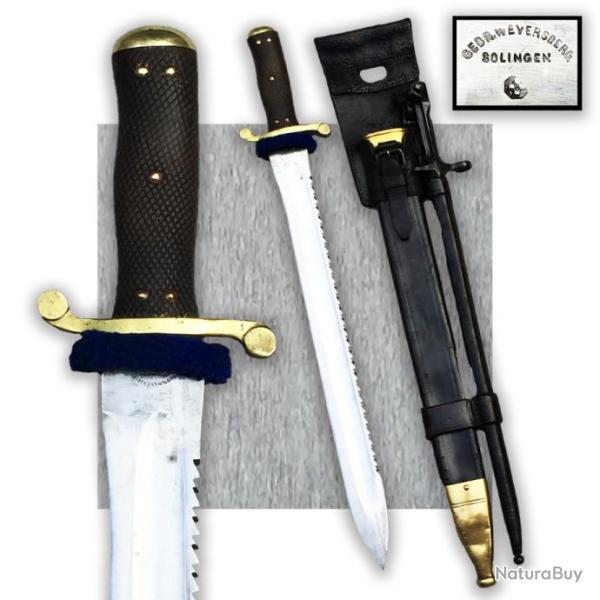 TRES RARE & MASSIF GLAIVE GHOTARD SUISSE MOD. 1878 CYCLISTE GERB WEYERSBERG BAIO XIX ORIGINAL