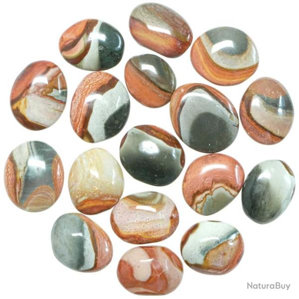 Galets de jaspe polychrome - Lot de 4