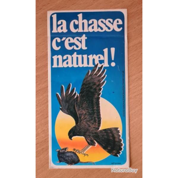 AUTOCOLLANT LA CHASSE C'EST NATUREL