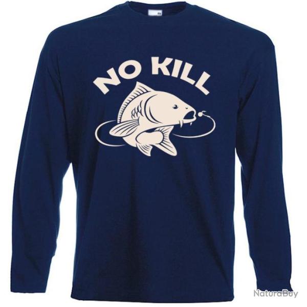 T-SHIRT MANCHES LONGUES NO KILL  Capture et rel�che Carpe P�che sportive �coresponsable pr�servation