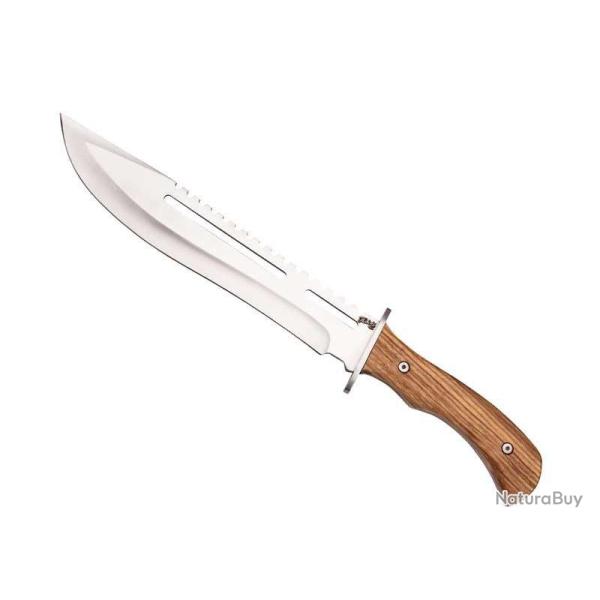 POIGNARD HERBERTZ BOIS DE ZEBRA 26CM INOX