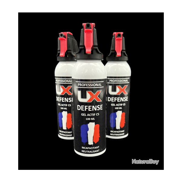 UX PRO / UMAREX - 3X Bombe Spray Gel actif CS 100 ml de d�fense UMAREX
