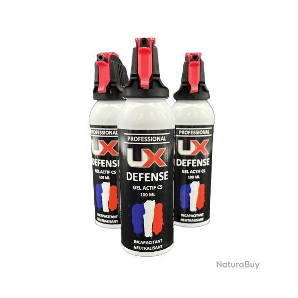 UX PRO / UMAREX - 3X Bombe Spray Gel actif CS 100 ml de d�fense UMAREX