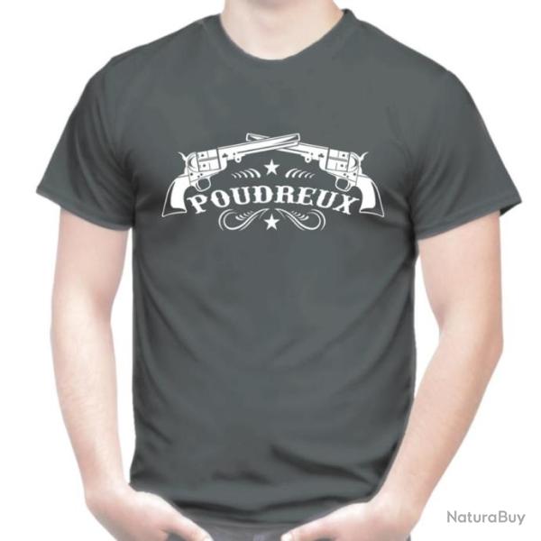 TEE SHIRT - POUDREUX -  Tir poudre noire R�volver � amorce 1075 Sheriff Army calibre 36 cal.44  Colt