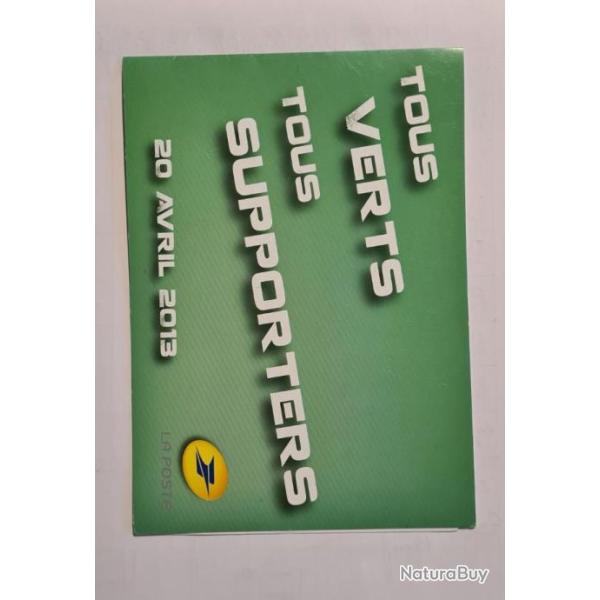 Vends pochette avec 10 timbres Association Sportive Saint-�tienne