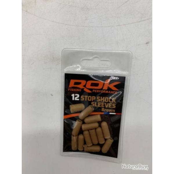 12 Manchon Rok Fishing stop shock sleeves marron