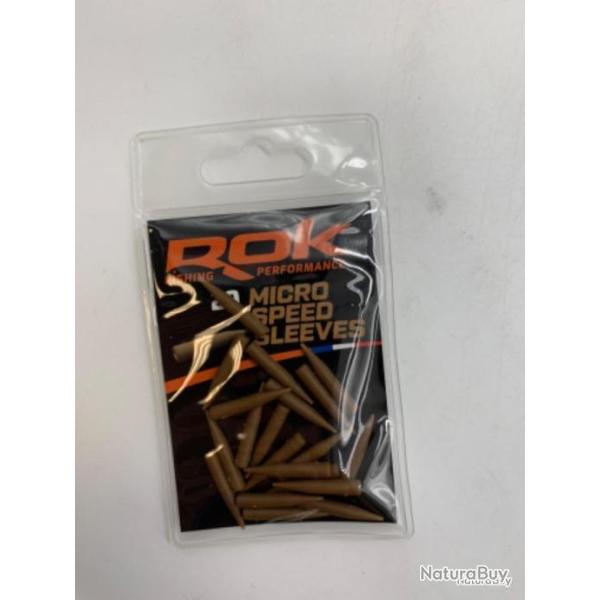20 manchons Rok Fishing micro speed sleeves marron