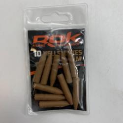 10 manchons Rok Fishing heli sleeves #M marron