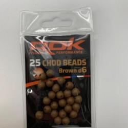 25 perles Rok Fishing chod beads marron &oslash;6