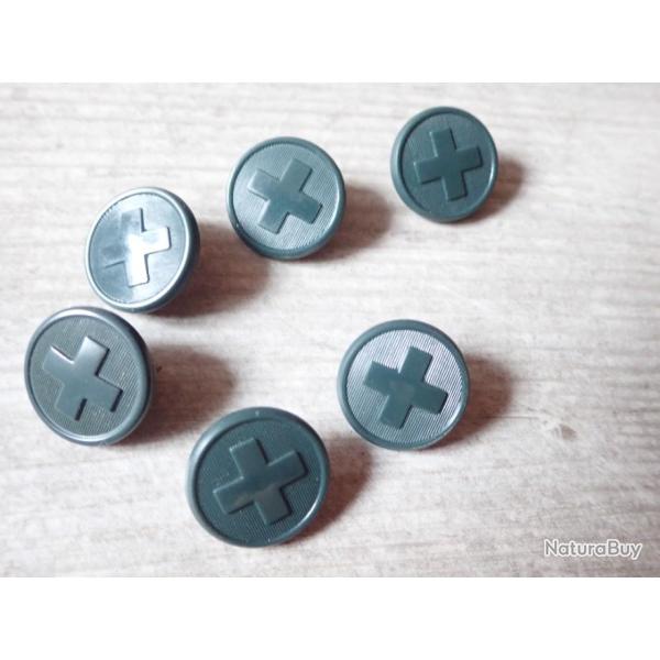 Lot de 6  boutons militaires. Arm�e Suisse
