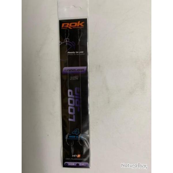 2 Bas de ligne Loop-Rig Rok Fishing 4 wide gape
