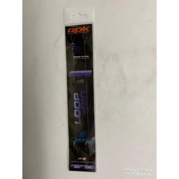 2 Bas de ligne Loop-Rig Rok Fishing 6 wide gape